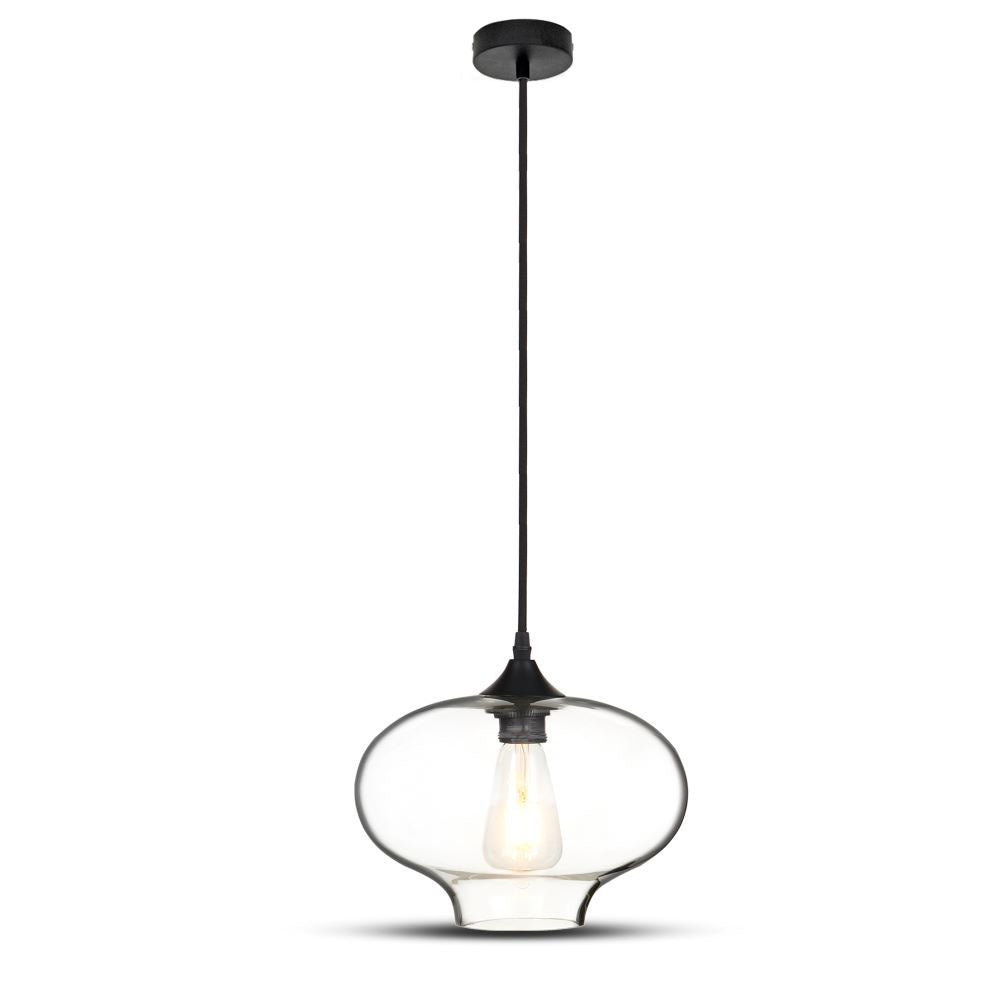 Lampa Wisząca / Klosz: Transparenty / Czarny / Średnica: 280
