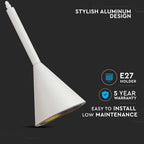 Lampa Wisząca / Lejkowata / Klosz: Aluminium / Biały