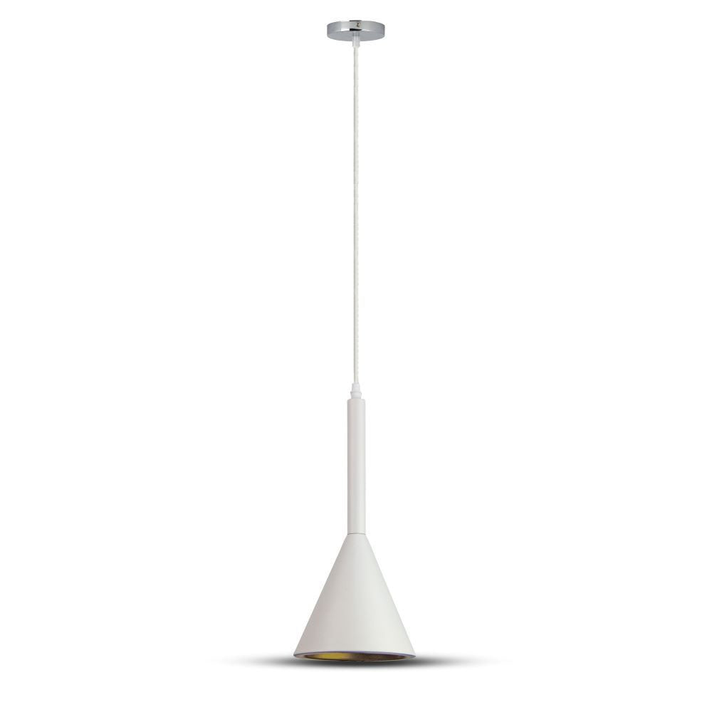 Lampa Wisząca / Lejkowata / Klosz: Aluminium / Biały