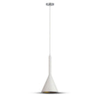 Lampa Wisząca / Lejkowata / Klosz: Aluminium / Biały