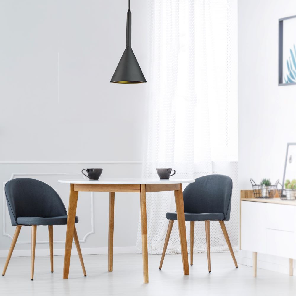 Lampa Wisząca / Lejkowata / Klosz: Aluminium / Czarny
