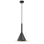 Lampa Wisząca / Lejkowata / Klosz: Aluminium / Czarny