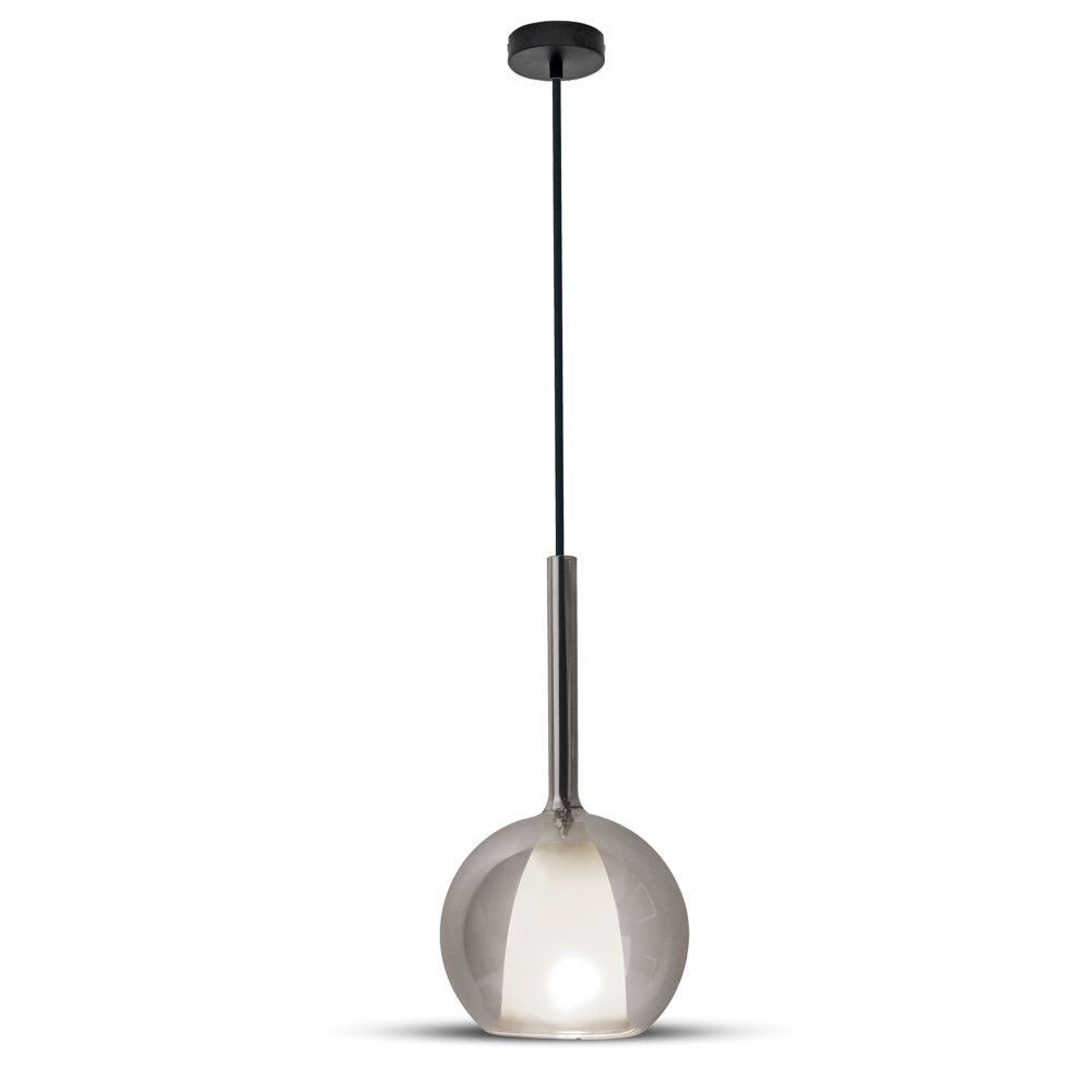 Lampa Wisząca / Klosz: Podwójne szkło / Szara / Średnica: 300