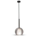 Lampa Wisząca / Klosz: Podwójne szkło / Szara / Średnica: 300