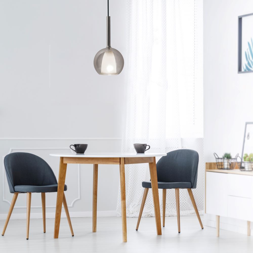 Lampa Wisząca / Klosz: Podwójne szkło / Szara