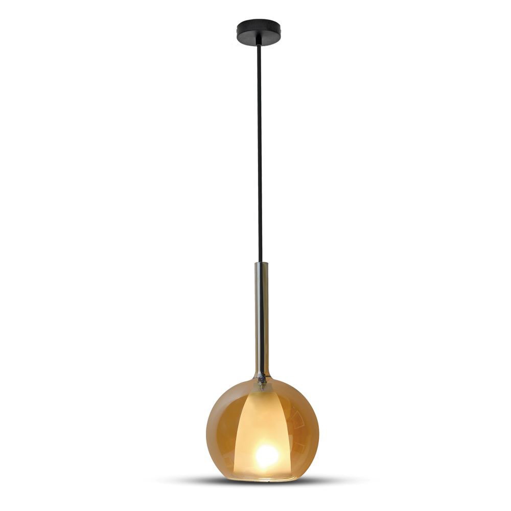 Lampa Wisząca / Klosz: Podwójne szkło / Bursztynowy