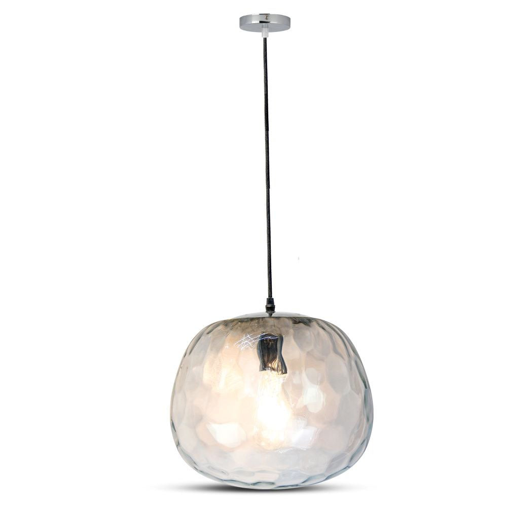 Lampa Wisząca / Klosz: Szkło / Czarny/ Średnica: 250