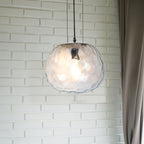 Lampa Wisząca / Klosz: Szkło / Czarny / Średnica: 300