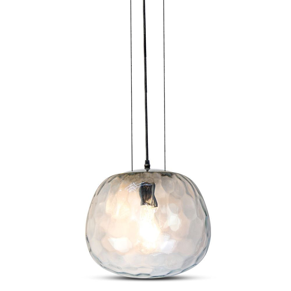 Lampa Wisząca / Klosz: Szkło / Czarny / Średnica: 300
