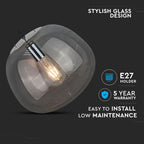 Lampa Wisząca / Klosz: Szkło / Zawieś 3x linka / Średnica: 290
