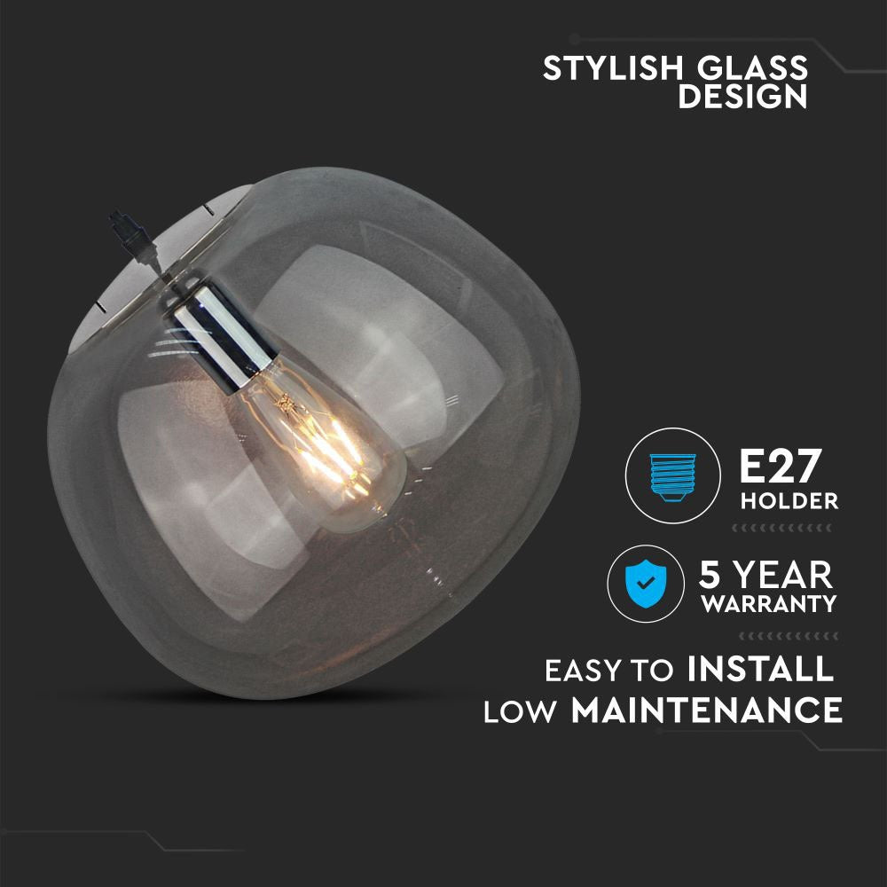 Lampa Wisząca / Klosz: Szkło / Zawieś 3x linka / Średnica: 380