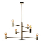 Lampa Sufitowa / Złoto / 3 poziomy źródeł / 6xE27