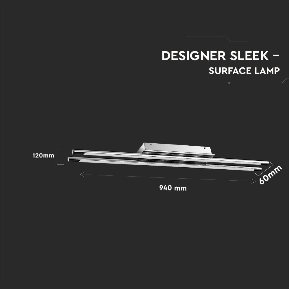 36W Lampa Wisząca / Chrom / Barwa:4000K
