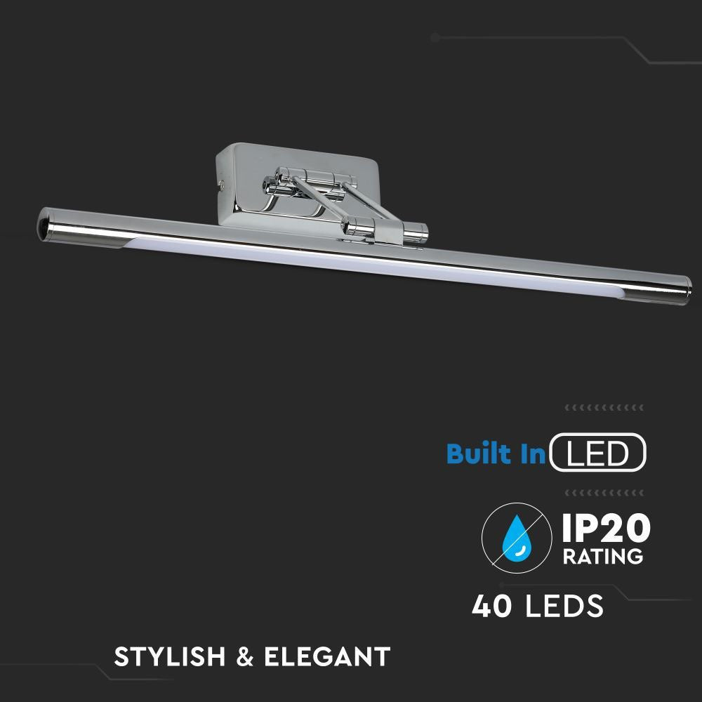 8W Kinkiet LED / Lustra - obrazy / Chrom / Barwa:4000K
