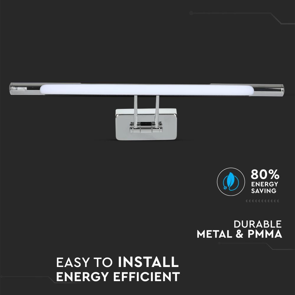 12W Kinkiet LED / Lustra - obrazy / Chrom / Barwa:4000K