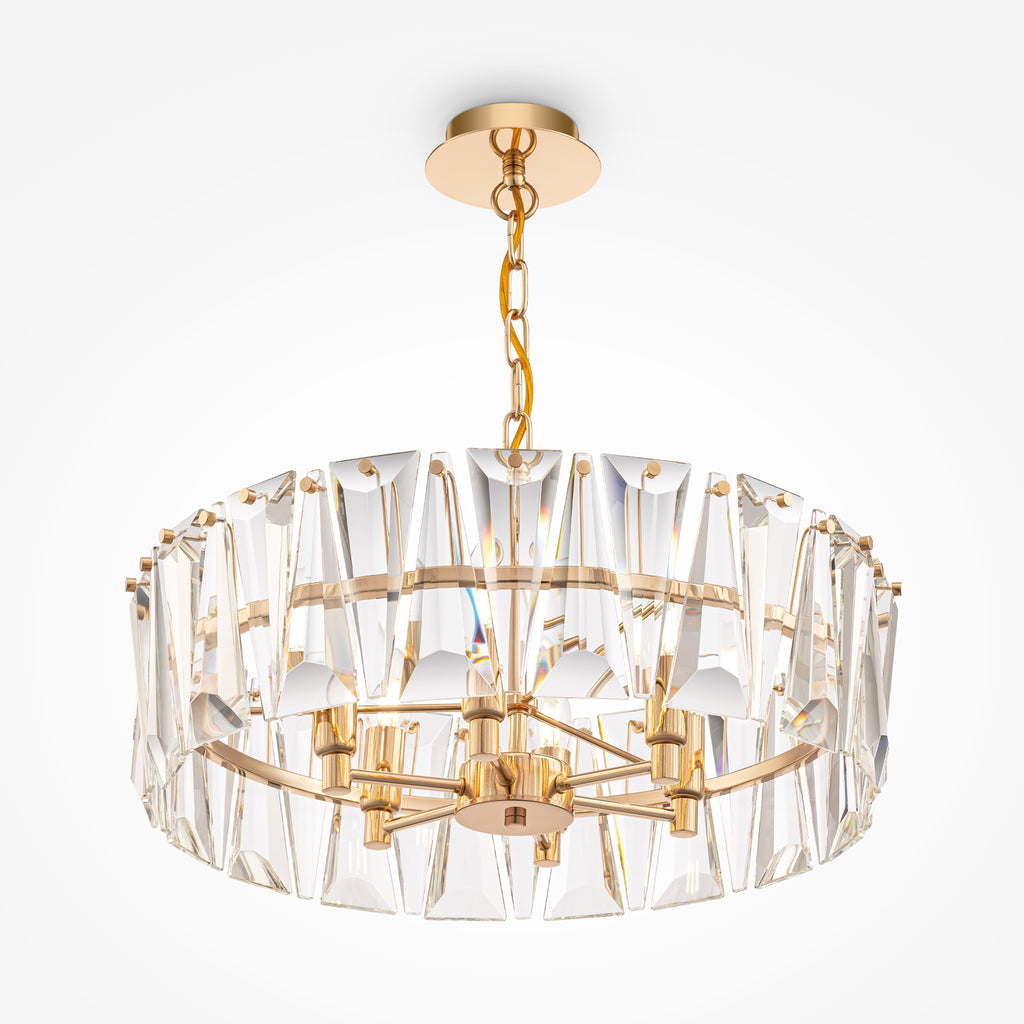 Maytoni Lampa wisząca Puntes - Metal - Złoty MOD043PL-06G