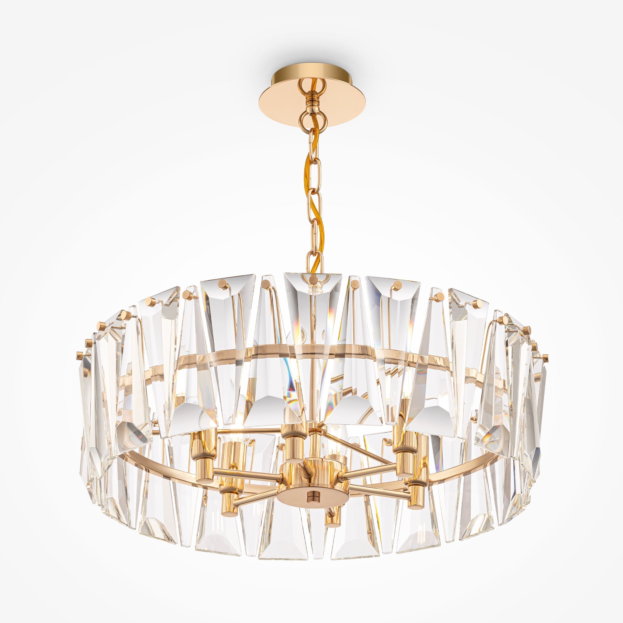 Maytoni Lampa wisząca Puntes - Metal - Złoty MOD043PL-06G