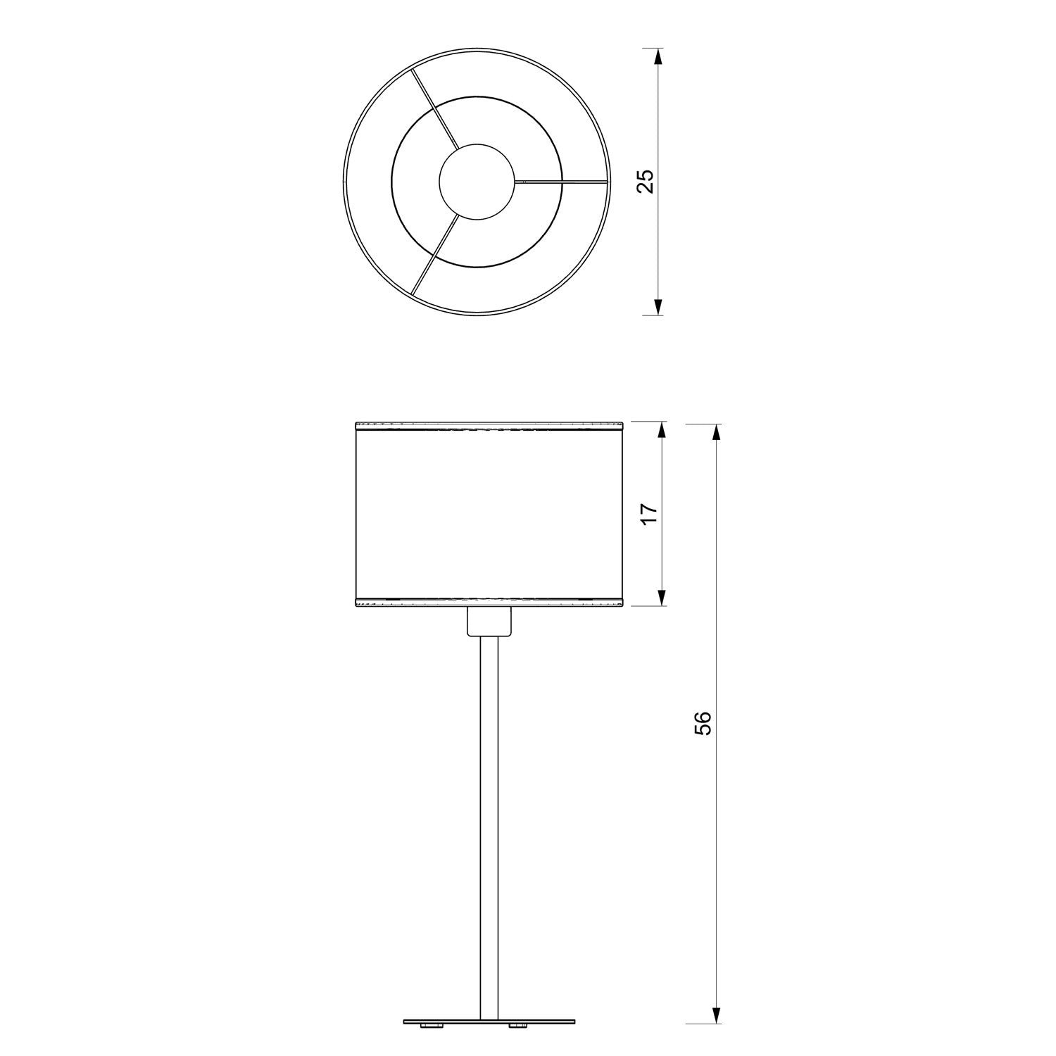lampka gab. Loft shade H 58 black, cylinder shade dia 250, h 170 black 1xE27