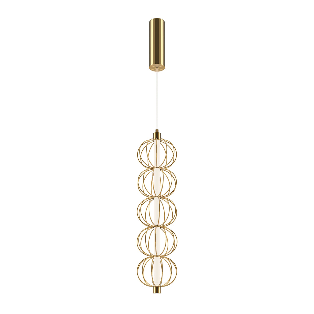 Maytoni Lampa wisząca Golden Cage - Metal - Złoty MOD216PL-L10G3K