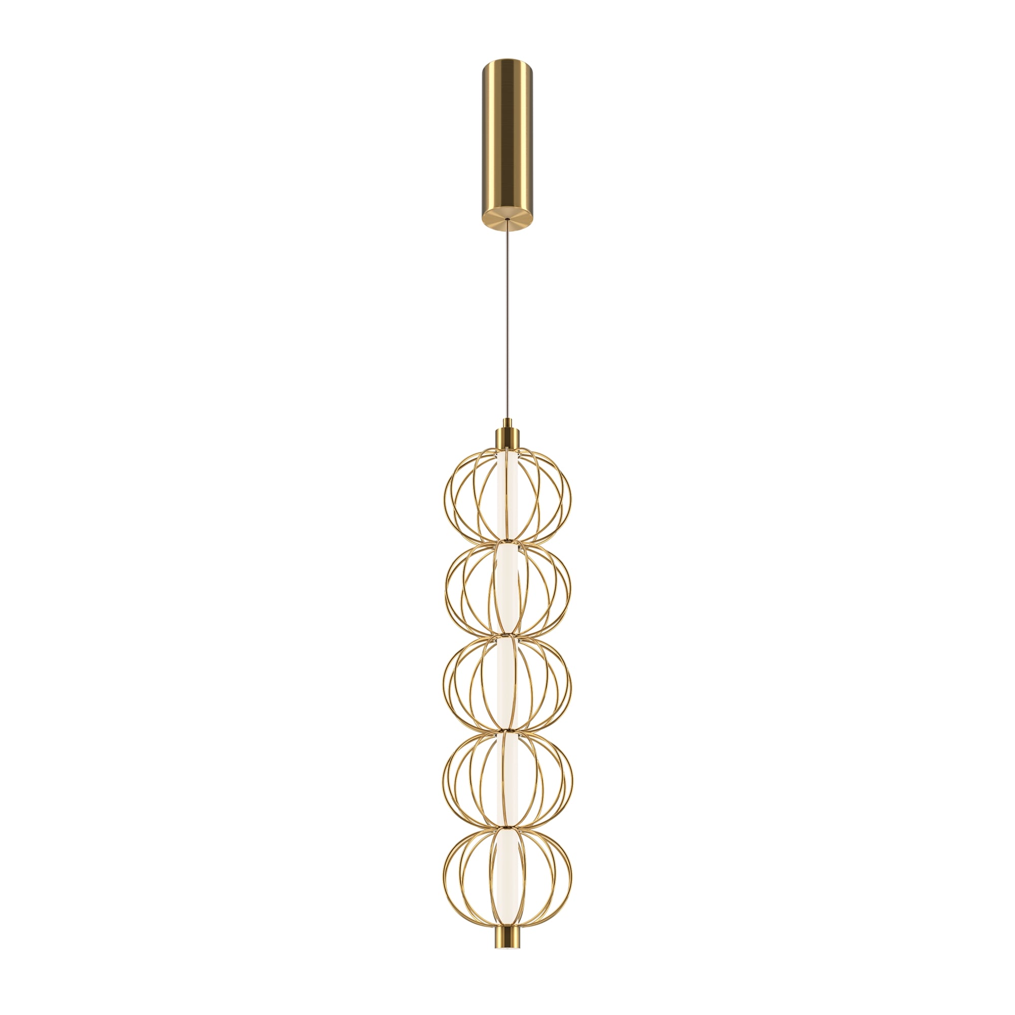 Maytoni Lampa wisząca Golden Cage - Metal - Złoty MOD216PL-L10G3K