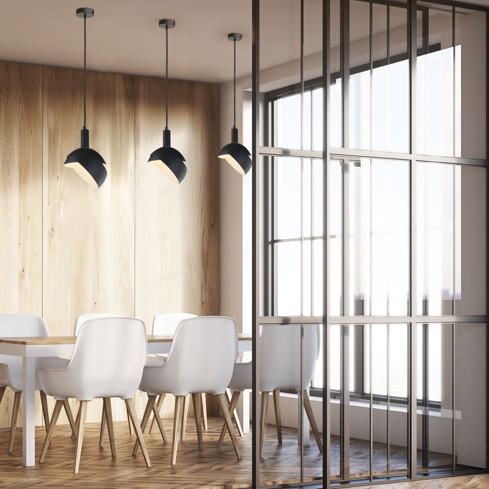 Lampa Wisząca / Regulowany kąt / Klosz: Aluminium / Trzonek:E14 / Czarny