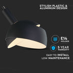 Lampa Wisząca / Regulowany kąt / Klosz: Aluminium / Trzonek:E14 / Czarny
