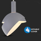 Lampa Wisząca / Regulowany kąt / Klosz: Aluminium / Trzonek:E14 / Szary