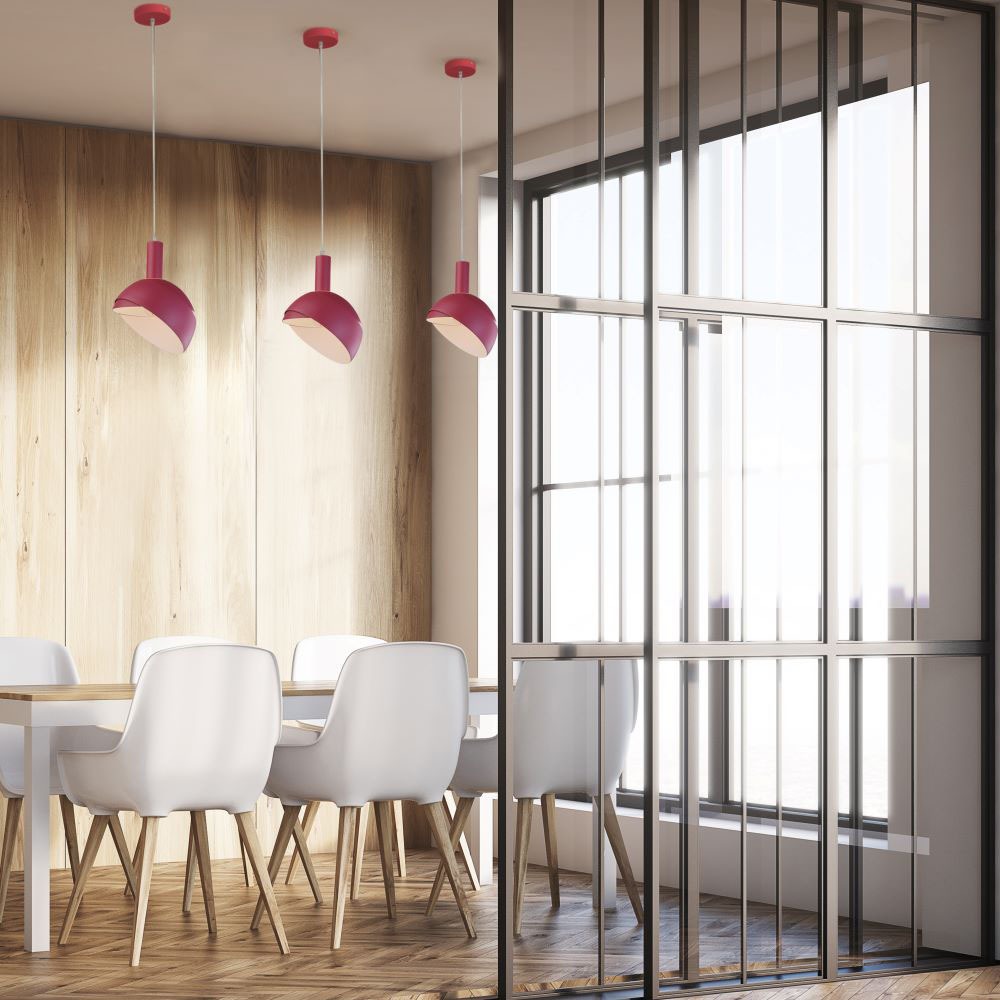 Lampa Wisząca / Regulowany kąt / Klosz: Aluminium / Trzonek:E14/ Różowy