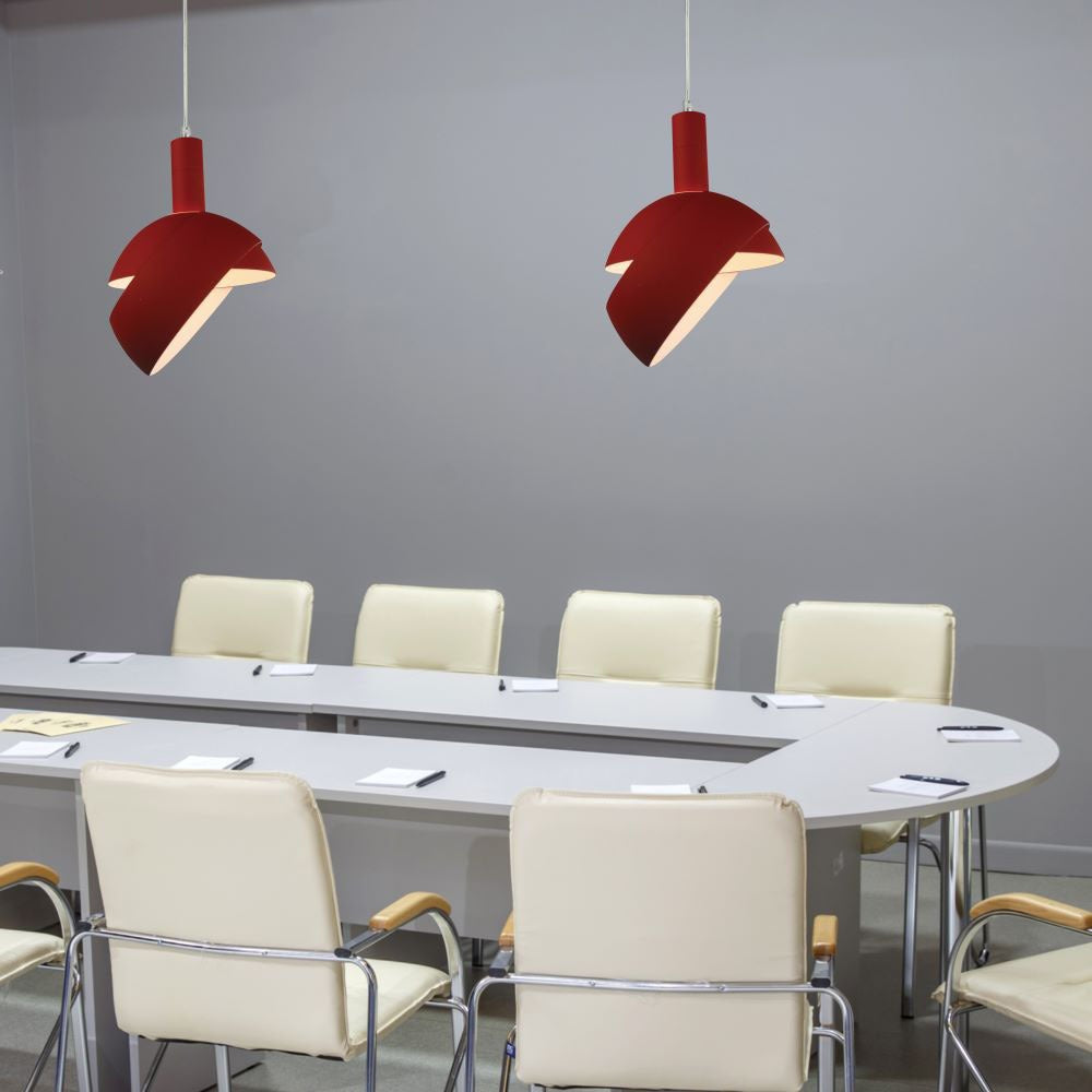 Lampa Wisząca / Regulowany kąt / Klosz: Aluminium / Trzonek:E14/ Czerwony