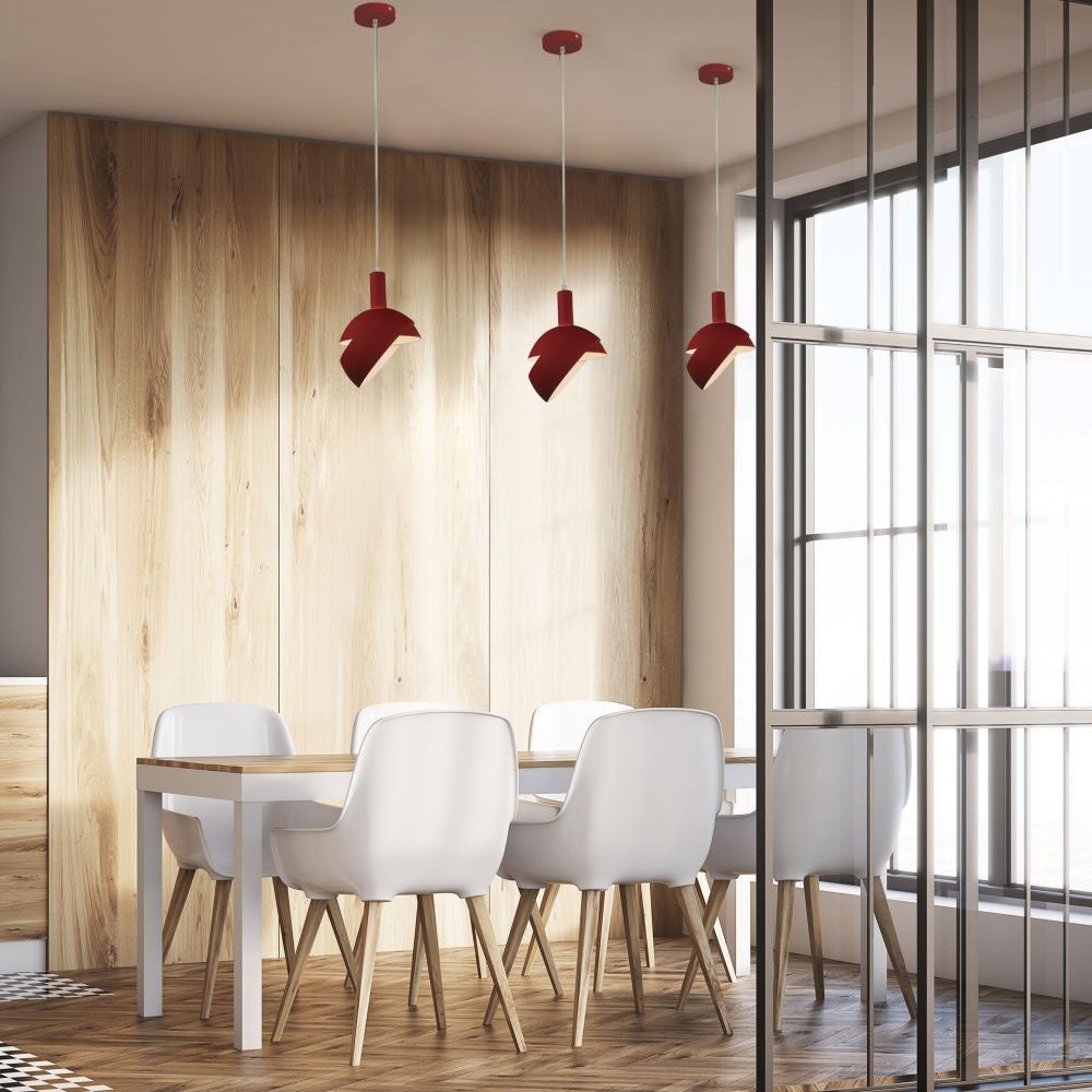 Lampa Wisząca / Regulowany kąt / Klosz: Aluminium / Trzonek:E14/ Czerwony