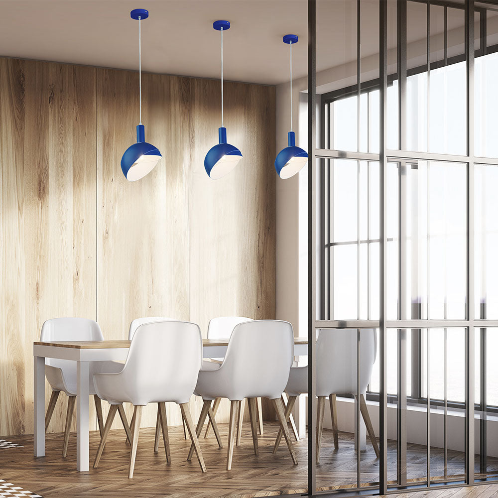Lampa Wisząca / Regulowany kąt / Klosz: Aluminium / Trzonek:E14/ Niebieski