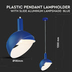 Lampa Wisząca / Regulowany kąt / Klosz: Aluminium / Trzonek:E14/ Niebieski