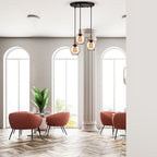 Lampa Wisząca / Klosz: Szkło / Trzonek:E27 / Bursztynowy