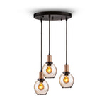 Lampa Wisząca / Klosz: Szkło / Trzonek:E27 / Bursztynowy