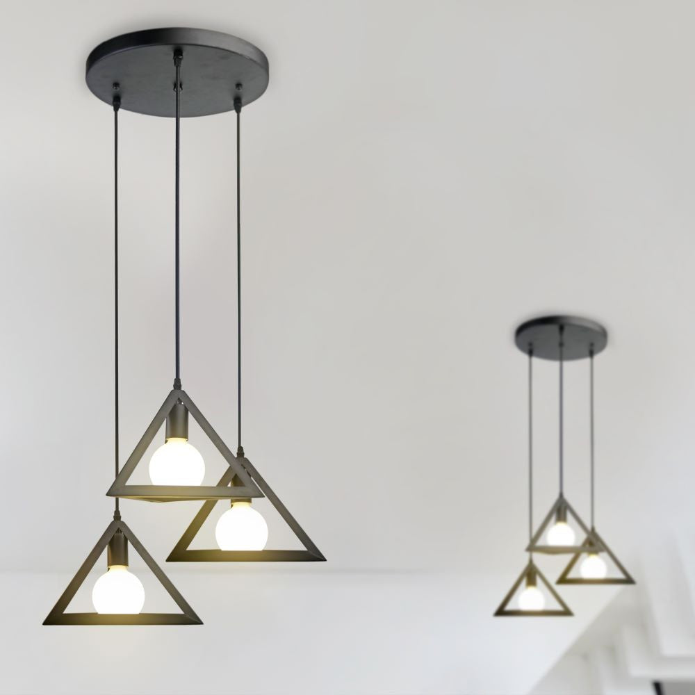 Lampa Wisząca / Geometryczna / Trzonek:E27 / Czarny