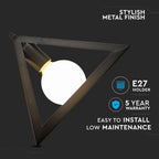 Lampa Wisząca / Geometryczna / Trzonek:E27 / Czarny