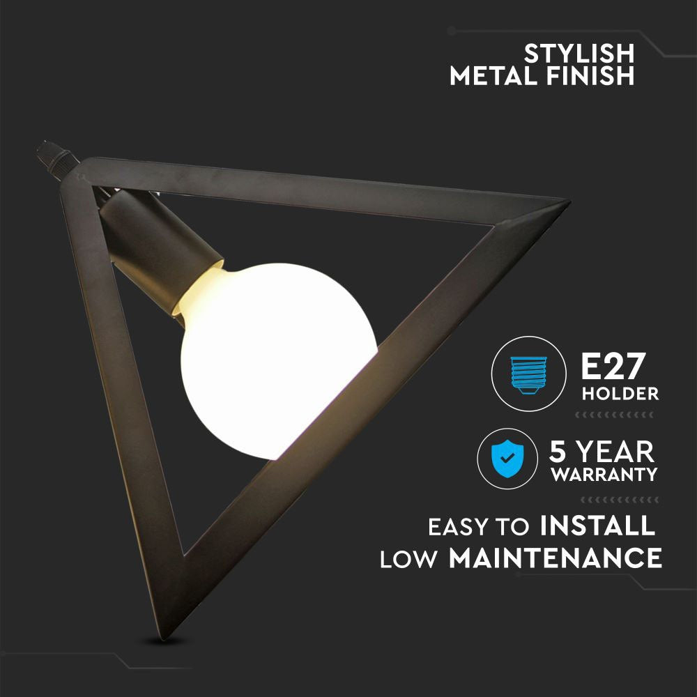 Lampa Wisząca / Geometryczna / Trzonek:E27 / Czarny
