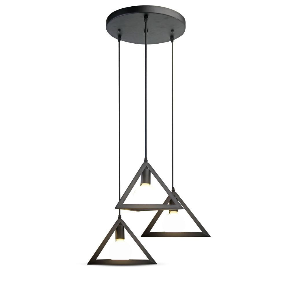 Lampa Wisząca / Geometryczna / Trzonek:E27 / Czarny