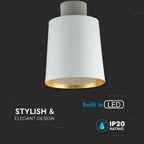 7W Lampa Wisząca LED / Klosz: Akryl / Biały / Barwa:4000K
