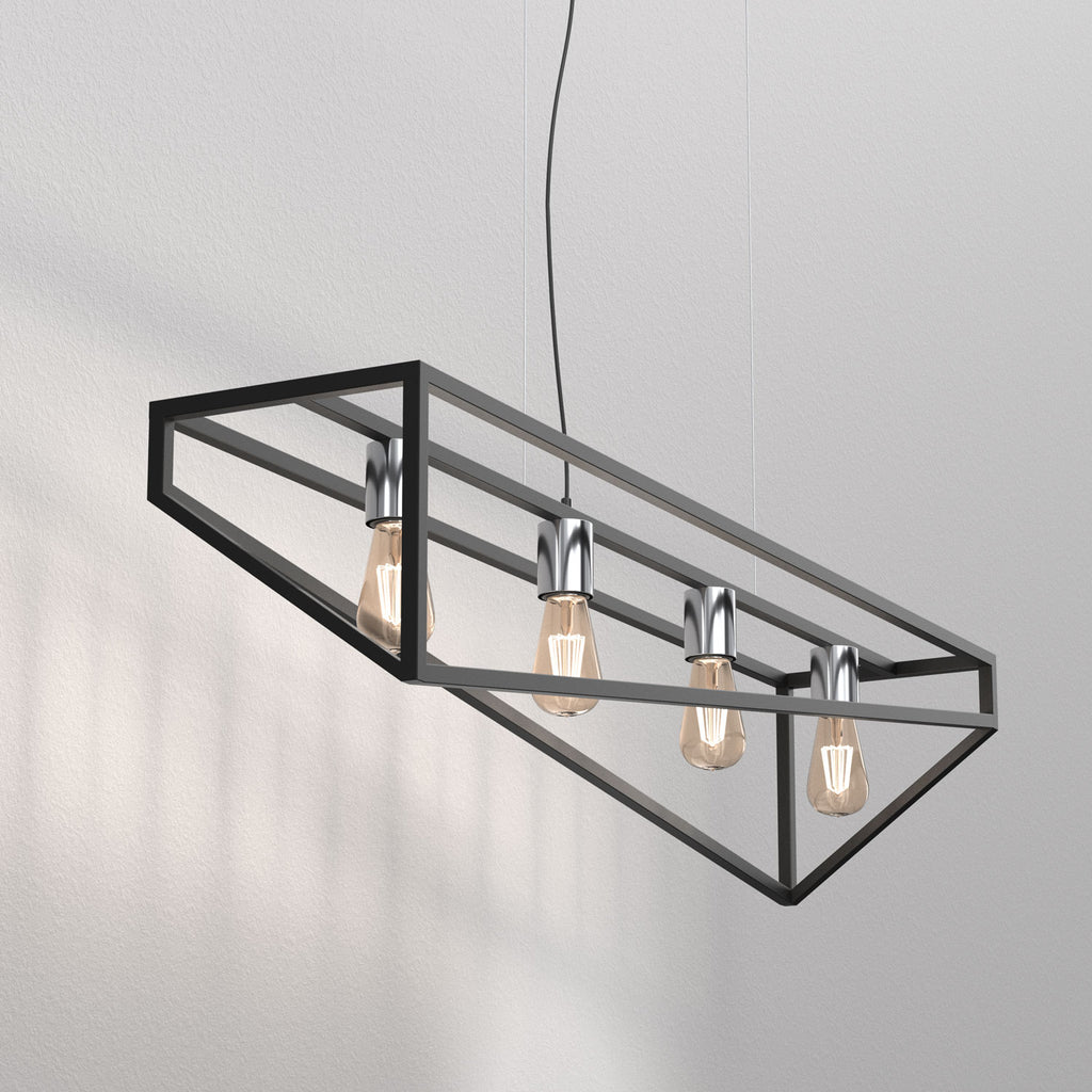 żyrandol Gote black/chrome 4xE27