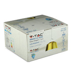 7W Lampa Wisząca LED / Klosz: Akryl / Złoty / Barwa:4000K