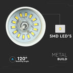 7W Lampa Wisząca LED / Klosz: Akryl / Złoty / Barwa:4000K