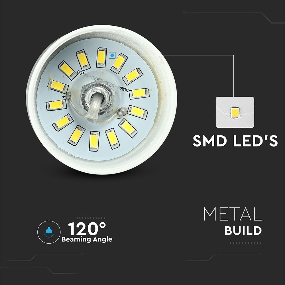 7W Lampa Wisząca LED / Klosz: Akryl / Biały / Barwa:4000K