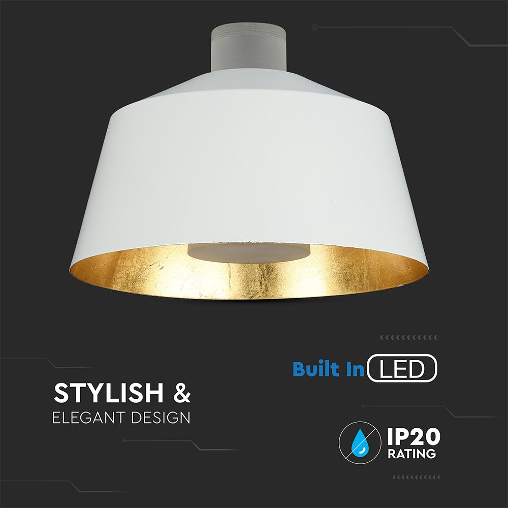 7W Lampa Wisząca LED / Klosz: Akryl / Biały / Barwa:4000K