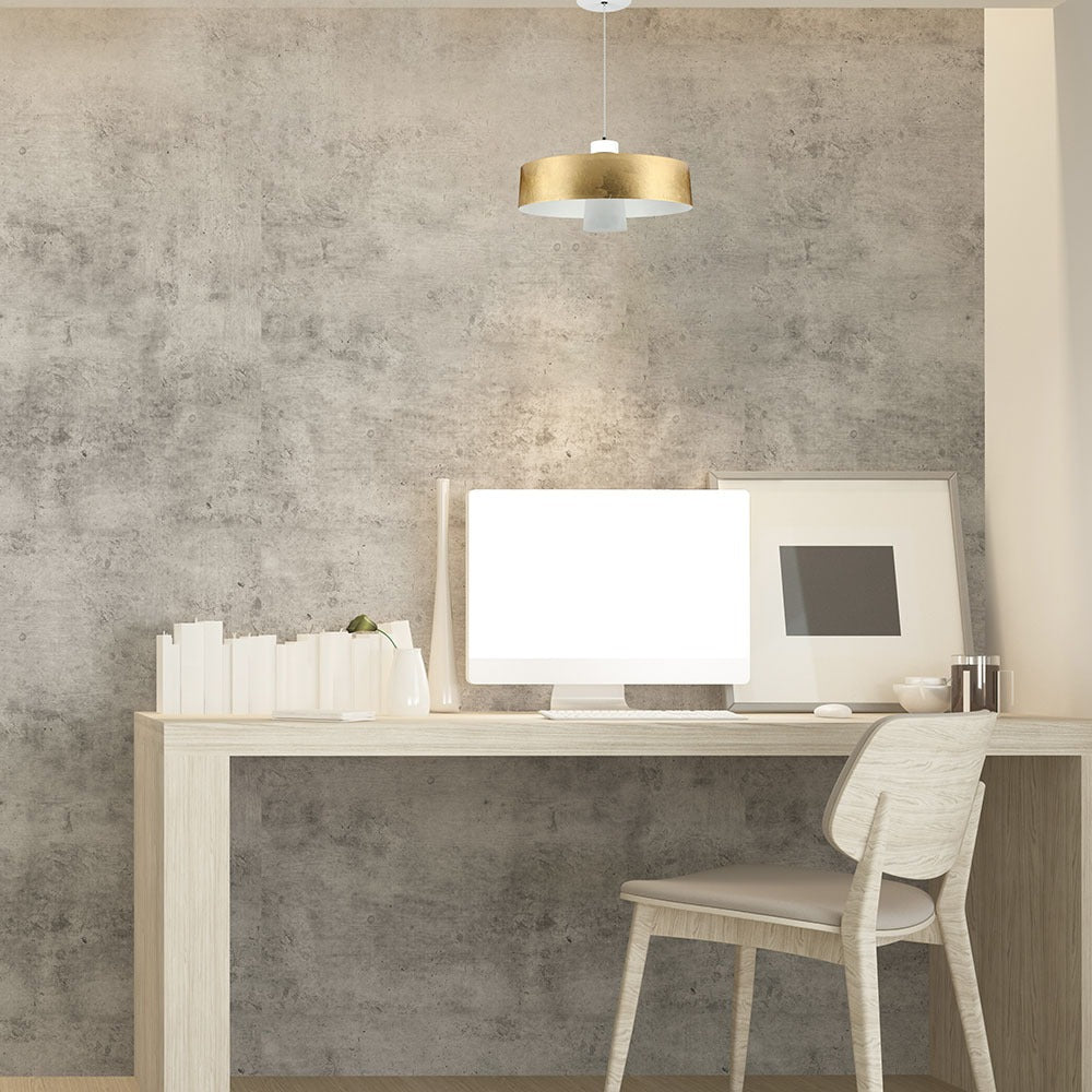7W Lampa Wisząca LED / Klosz: Akryl / Złoty / Barwa:4000K