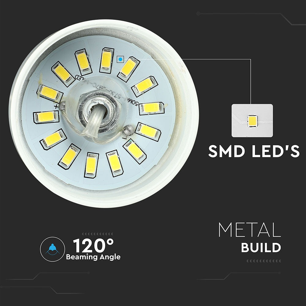 7W Lampa Wisząca LED / Klosz: Akryl / Złoty / Barwa:4000K