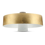7W Lampa Wisząca LED / Klosz: Akryl / Złoty / Barwa:4000K