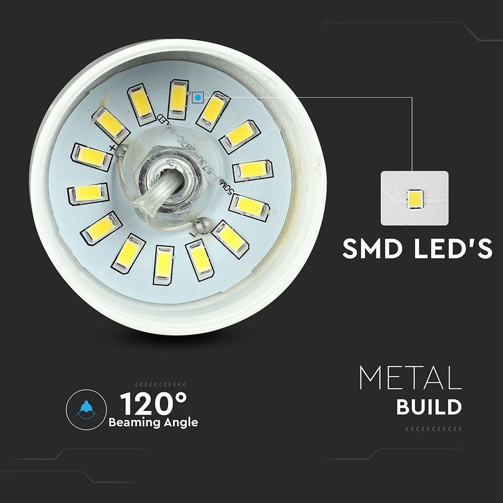 7W Lampa Wisząca LED / Klosz: Akryl / Biały / Barwa:4000K