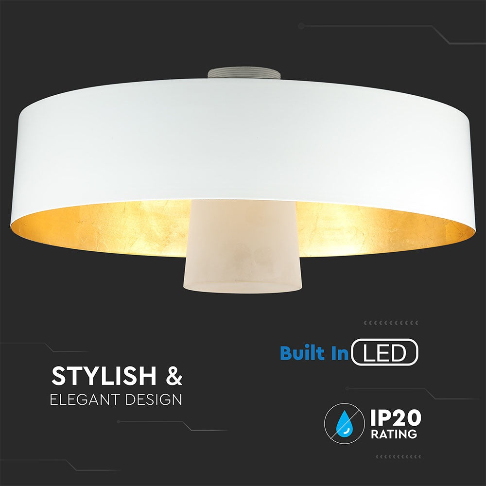 7W Lampa Wisząca LED / Klosz: Akryl / Biały / Barwa:4000K