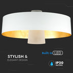 7W Lampa Wisząca LED / Klosz: Akryl / Biały / Barwa:4000K